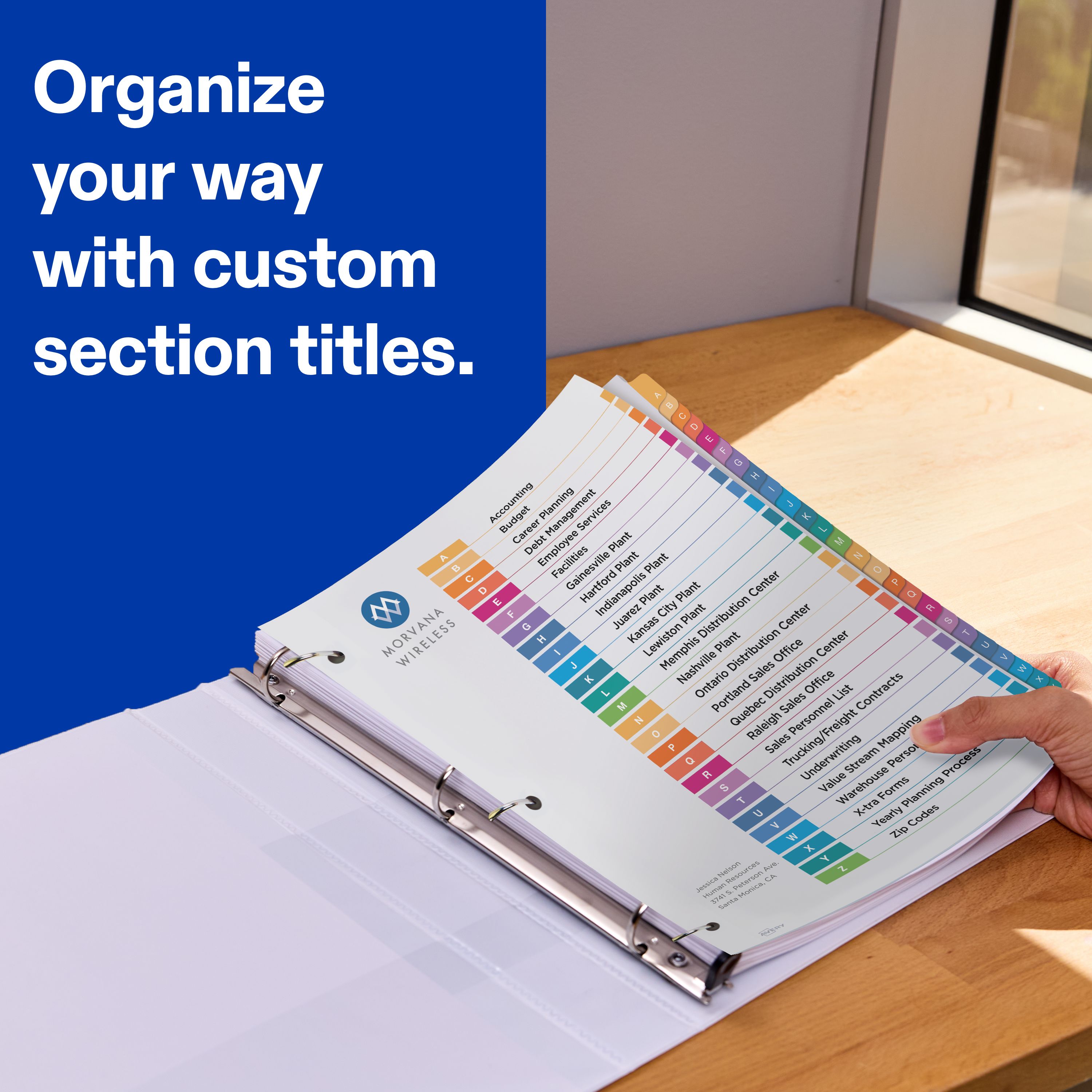 Ready Index® A-Z Dividers, 26 Tab Set 11125 | Avery